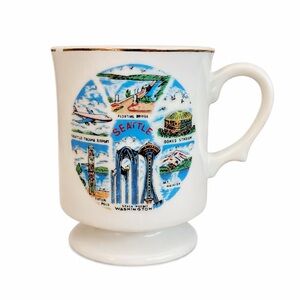 Vintage Seattle Souvenir Mug Pedestal Footed Made in Japan